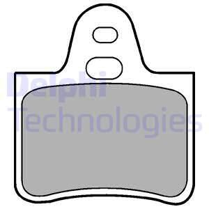 DELPHI Комплект тормозных колодок, дисковый тормоз LP127