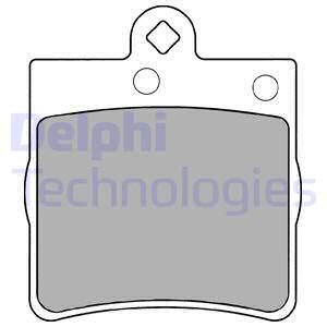 DELPHI Комплект тормозных колодок, дисковый тормоз LP1403