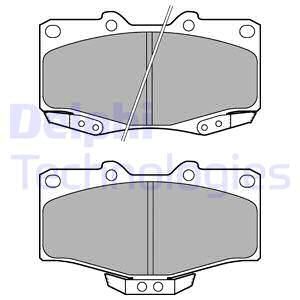 DELPHI Комплект тормозных колодок, дисковый тормоз LP1405