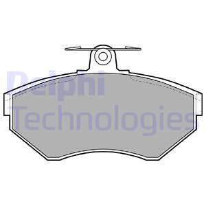 DELPHI Комплект тормозных колодок, дисковый тормоз LP1410