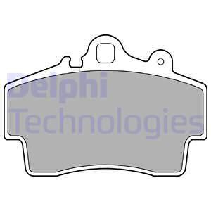 DELPHI Комплект тормозных колодок, дисковый тормоз LP1411