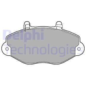 DELPHI Комплект тормозных колодок, дисковый тормоз LP1418
