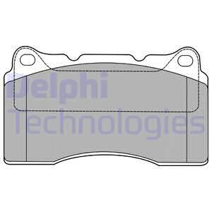 DELPHI Комплект тормозных колодок, дисковый тормоз LP1422