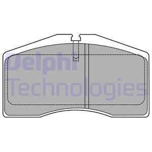 DELPHI Комплект тормозных колодок, дисковый тормоз LP1428