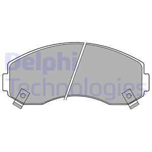 DELPHI Комплект тормозных колодок, дисковый тормоз LP1433
