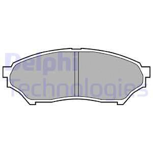DELPHI Комплект тормозных колодок, дисковый тормоз LP1448