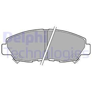 DELPHI Комплект тормозных колодок, дисковый тормоз LP1449
