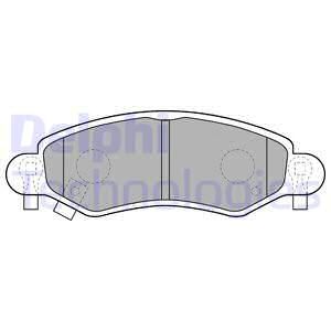 DELPHI Комплект тормозных колодок, дисковый тормоз LP1500