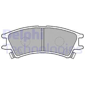 DELPHI Комплект тормозных колодок, дисковый тормоз LP1502