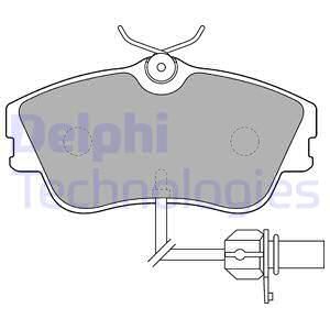 DELPHI Комплект тормозных колодок, дисковый тормоз LP1542