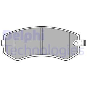 DELPHI Комплект тормозных колодок, дисковый тормоз LP1544