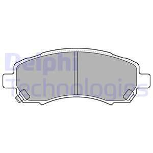 DELPHI Комплект тормозных колодок, дисковый тормоз LP1545