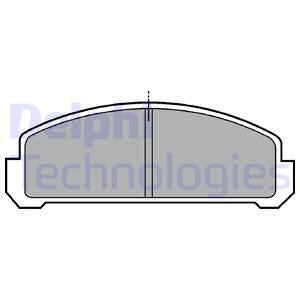 DELPHI Комплект тормозных колодок, дисковый тормоз LP155