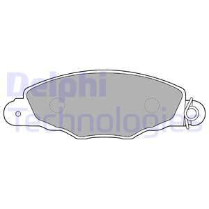 DELPHI Комплект тормозных колодок, дисковый тормоз LP1554