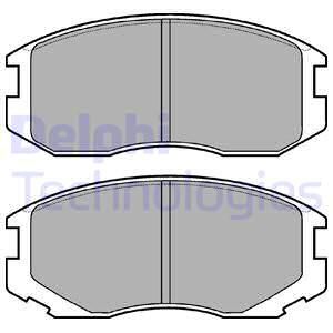 DELPHI Комплект тормозных колодок, дисковый тормоз LP1594