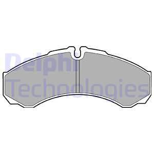DELPHI Комплект тормозных колодок, дисковый тормоз LP1616