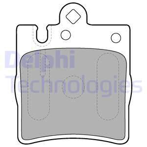 DELPHI Комплект тормозных колодок, дисковый тормоз LP1618