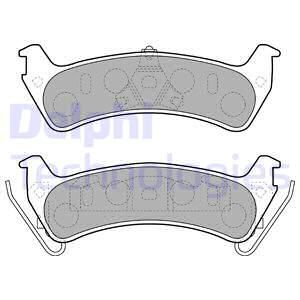 DELPHI Комплект тормозных колодок, дисковый тормоз LP1627