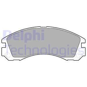 DELPHI Комплект тормозных колодок, дисковый тормоз LP1628