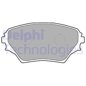 DELPHI Комплект тормозных колодок, дисковый тормоз LP1632