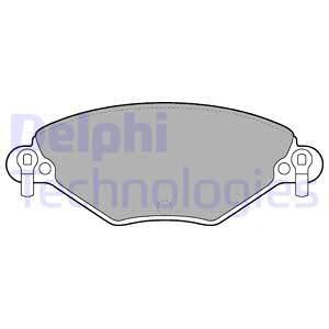 DELPHI Комплект тормозных колодок, дисковый тормоз LP1654