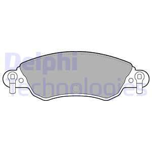 DELPHI Комплект тормозных колодок, дисковый тормоз LP1656