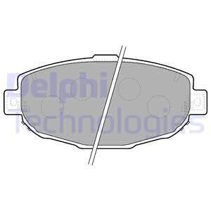 DELPHI Комплект тормозных колодок, дисковый тормоз LP1661