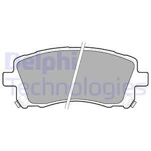 DELPHI Комплект тормозных колодок, дисковый тормоз LP1663