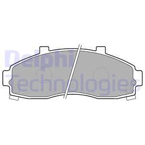 DELPHI Комплект тормозных колодок, дисковый тормоз LP1664