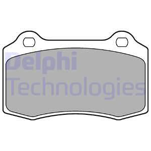 DELPHI Комплект тормозных колодок, дисковый тормоз LP1700