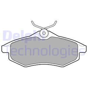 DELPHI Комплект тормозных колодок, дисковый тормоз LP1716