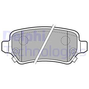 DELPHI Комплект тормозных колодок, дисковый тормоз LP1717