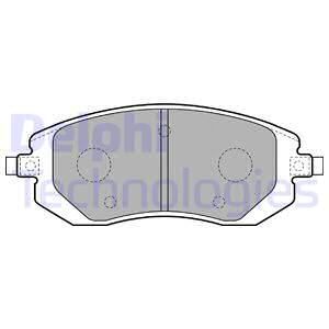 DELPHI Комплект тормозных колодок, дисковый тормоз LP1718