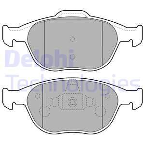 DELPHI Комплект тормозных колодок, дисковый тормоз