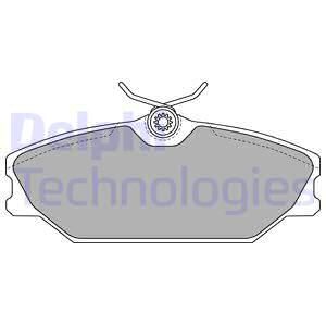 DELPHI Комплект тормозных колодок, дисковый тормоз LP1744