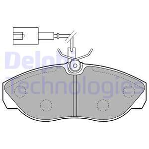 DELPHI Комплект тормозных колодок, дисковый тормоз LP1748