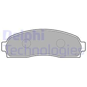 DELPHI Комплект тормозных колодок, дисковый тормоз LP1757