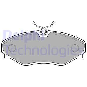 DELPHI Комплект тормозных колодок, дисковый тормоз LP1767