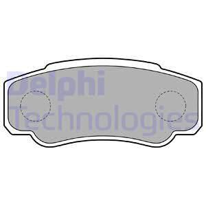 DELPHI Комплект тормозных колодок, дисковый тормоз LP1790