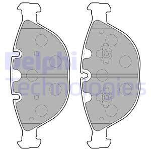 DELPHI Комплект тормозных колодок, дисковый тормоз LP1798