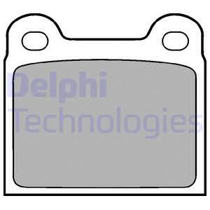 DELPHI Комплект тормозных колодок, дисковый тормоз LP18