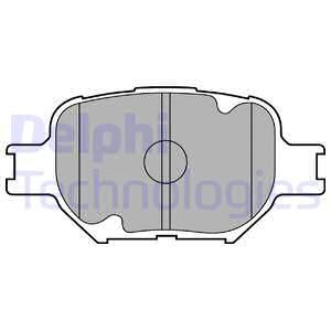 DELPHI Комплект тормозных колодок, дисковый тормоз LP1804