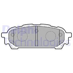 DELPHI Комплект тормозных колодок, дисковый тормоз LP1822