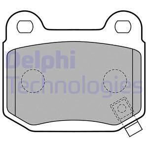 DELPHI Комплект тормозных колодок, дисковый тормоз LP1839