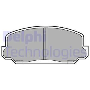 DELPHI Комплект тормозных колодок, дисковый тормоз LP186