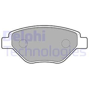 DELPHI Комплект тормозных колодок, дисковый тормоз LP1866