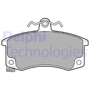 DELPHI Комплект тормозных колодок, дисковый тормоз LP1889