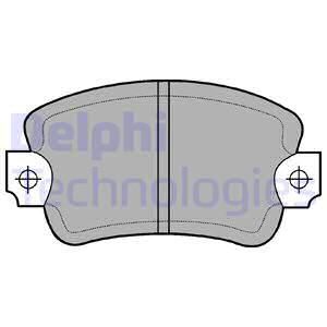 DELPHI Комплект тормозных колодок, дисковый тормоз LP197
