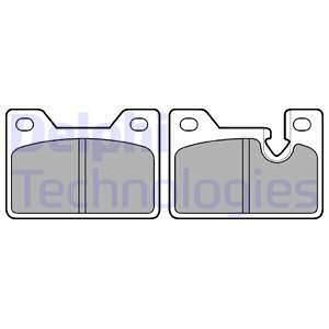 DELPHI Piduriklotsi komplekt, ketaseisupidur LP201