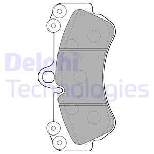 DELPHI Комплект тормозных колодок, дисковый тормоз LP2057